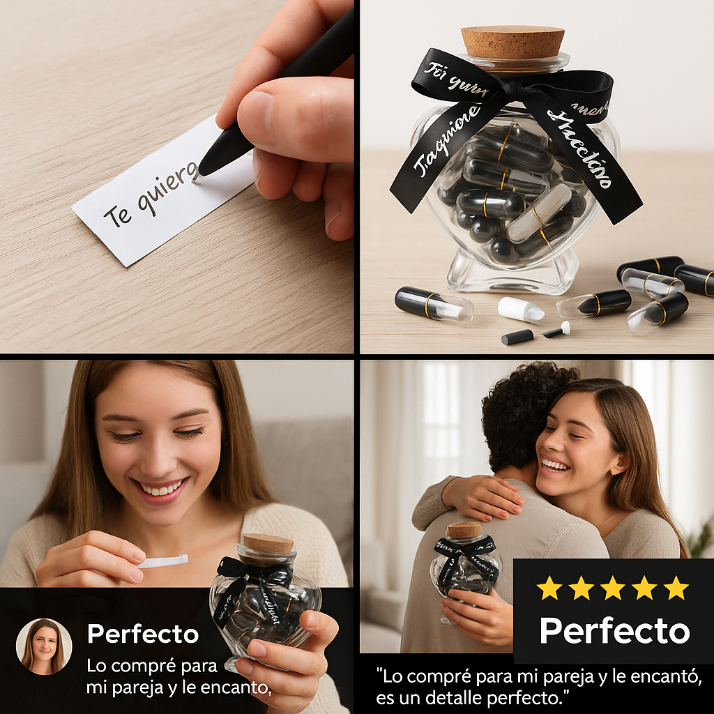 Frasco con Mensajes Personalizados